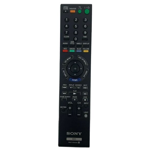 SONY RMT-B103A BLU-RAY DISC REMOTE CONTROL BDPS5000ES, BDPS550, BDPBX1, HTBD2350 - Picture 1 of 2